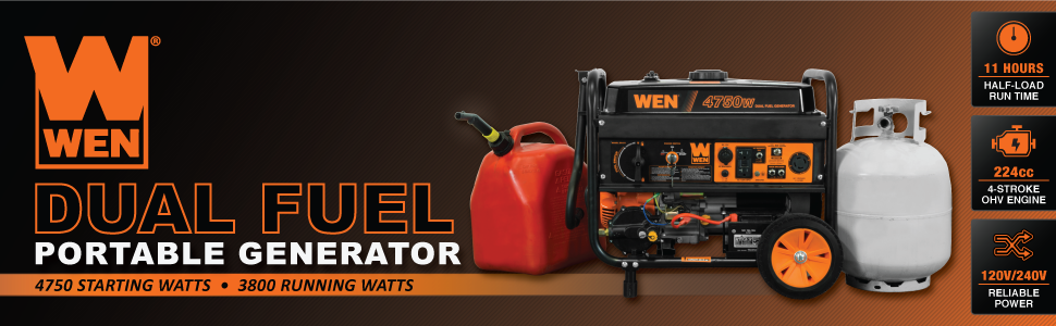 WEN DF475T Portable Generator 