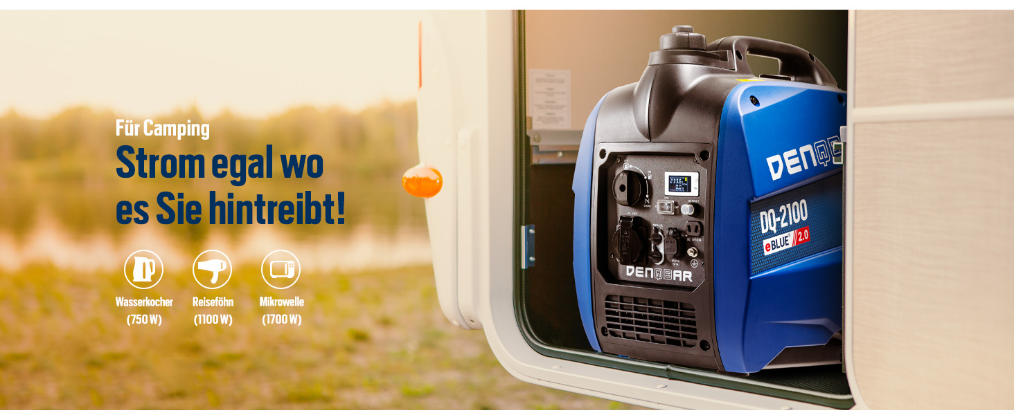 DENQBAR 2100 W inverter power generator - power no matter where you go!